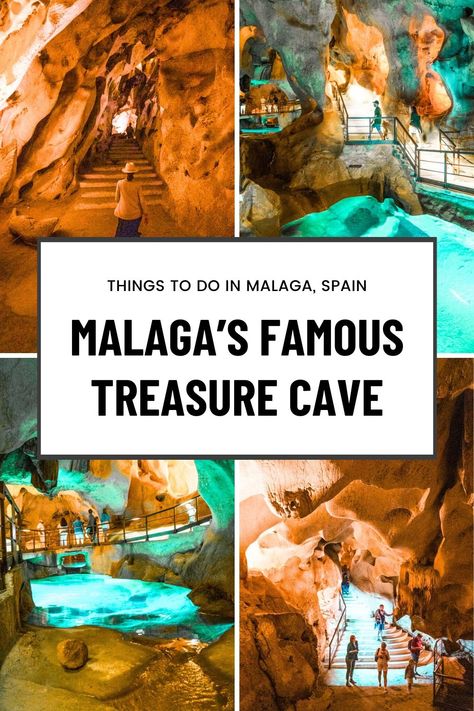 Visiting Málaga? Don’t miss Cueva del Tesoro, a true hidden gem in Malaga. This spot, located near Costa del Sol, is one of the best things to do in Malaga. Discover other hidden gems and the best places to see near Malaga, while getting the top Spain travel tips from a local expert’s guide to Southern Spain. Pin this for your travel bucket list! Day Trips From Malaga Spain, Malaga Things To Do, Spain Mediterranean Coast, Best Places In Spain, Southern Spain Travel, Malaga Spain Photography, Malaga Spain Aesthetic, Spain Aesthetic, Places In Spain