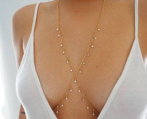 **ZOOM for better detail*Water-safeVERSION 2.0 designs are based off of older classic and best selling body chains. VERSION 2.0 designs are made with thicker 14k Gold Filled chain and components. The daintier versions are also still available! ♥️✨Dainty and perfect for everyday wear. Wear it with crop tops, tank tops, and bikinis or whatever you can think of!This bo...#JewelryAddict #Accessories #Fashion #Jewelry #JewelryLovers #Style #Gemstone #JewelryDesign #StatementJewelry #HandmadeJewelry Jóias Body Chains, Gold Body Chain, Body Chains, Gold Bodies, Hot Lingerie, Body Chain Jewelry, Girly Jewelry, Body Jewellery, Cz Diamond