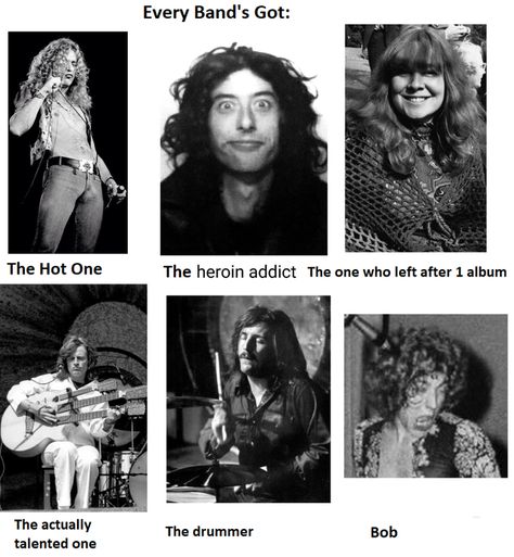 Led Zeppelin Funny, Led Zeppelin Memes, Led Zeppelin Members, Rock Meme, Led Zeppelin I, Led Zep, Talking Heads, Band Humor, Vinyl Music