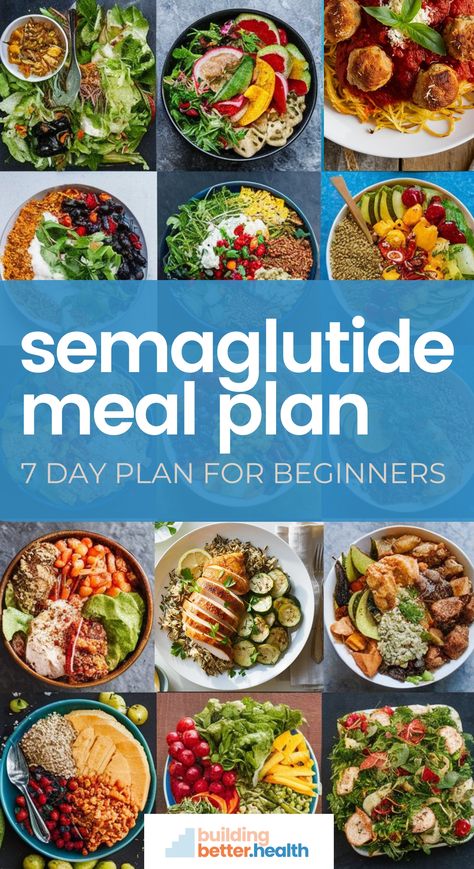 What to Eat on Semaglutide: A 7-Day Meal Plan for Beginners Losing Weight Menu Plan, Medi Eats Meal Plan, Meals While On Wegovy, Sorority Nutritionist Meal Plan, Easy Meal Plan For The Week, Things To Eat On Wegovy, Meals On Semaglutide, Beachbody Meal Plan 1500-1799, Volumetrics Diet Meal Plan