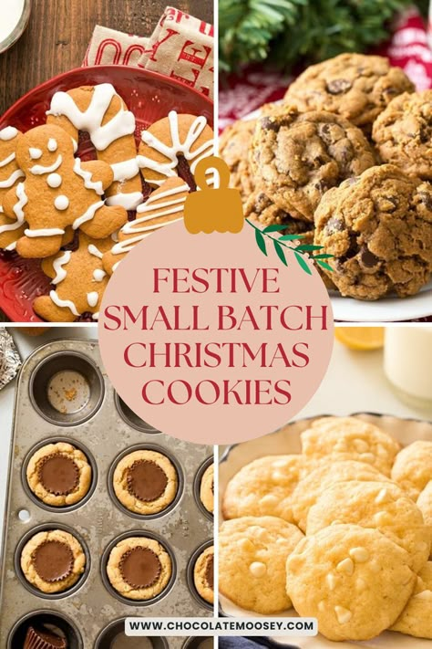 Festive small batch Christmas cookies are perfect for gifting or keeping on hand to serve at holiday gatherings. You can make a variety of cookies, instead of a large amount of one kind. If you want to bake Christmas cookies from scratch, here are the best small batch Christmas cookie recipes. Bake Christmas Cookies, Small Batch Cookie Recipe, Small Batch Cookies, Oreo Cheesecake Cookies, Cookie Recipes Chewy, Small Batch Baking, Cookies From Scratch, Cookie Recipes Unique, Christmas Cookie Recipes