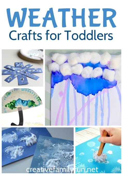 Your little ones will love making all of these great weather crafts for toddlers. You'll find fun ideas for clouds, rain, sunshine, and snow. Weather Art Activities, Weather Crafts For Toddlers, Infant Teacher, Weather Lesson Plans, Rain Crafts, Summer Crafts For Toddlers, Diy Study Table, Cucumber Trellis Diy, Weather Lessons