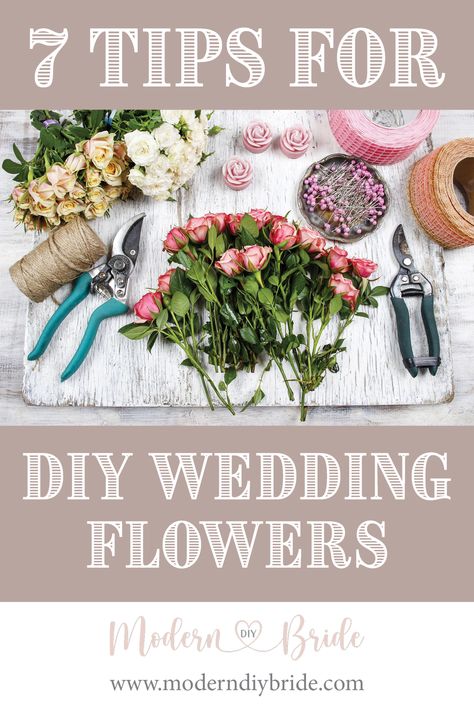 Seven Tips for DIY Wedding Flowers Diy Silk Flower Arrangements Wedding, How To Assemble A Wedding Bouquet, How To Make Wedding Flower Arrangements, Silk Flower Bouquets Diy, Wedding Flower Hacks, Wedding Floral Hacks, How Many Stems Per Bouquet, How To Do Your Own Wedding Flowers, May Wedding Flowers Bridal Bouquets