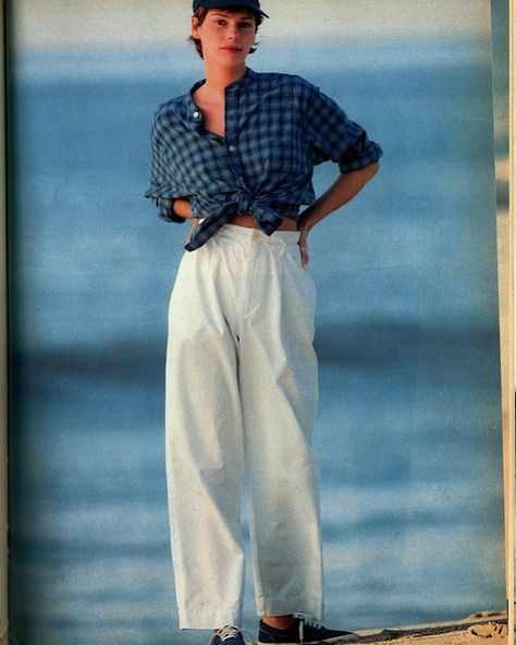 JCrew 1994 J Crew Summer Outfits, Jcrew Style, J Crew Catalog, Street Magazine, J Crew Summer, J Crew Style, Beanie Style, Beach Cottage Style, Casual Hairstyles