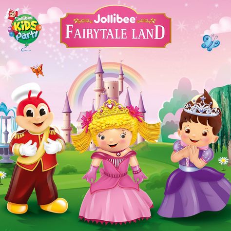 Jollibee Fairytale Land, Jollibee Cake, Fairytale Land, Cars Cupcakes, Virtual Invitations, Baby Boy 1st Birthday Party, Party Logo, Floral Cards Design, Happy Birthday Template