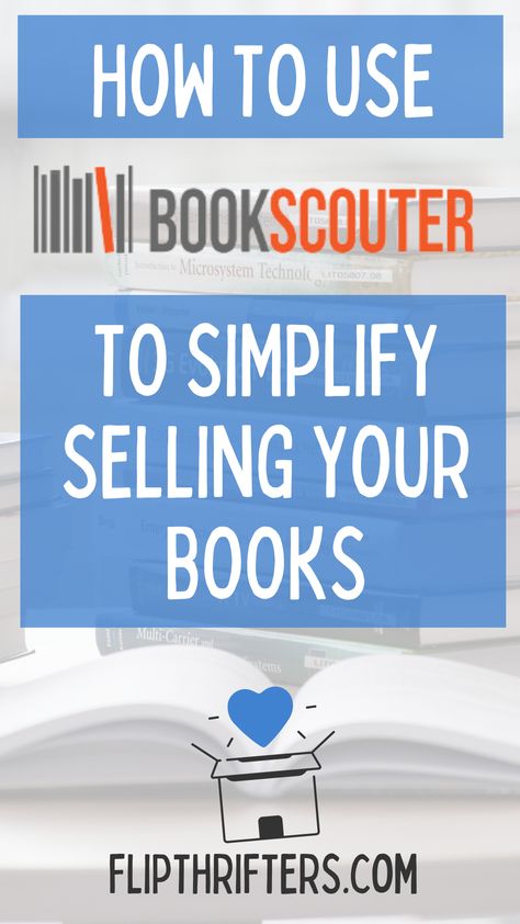 Simplify Your Bookselling with Bookscouter Selling Used Books, Sell Used Books, Sell Books Online, Get Free Stuff Online, The Success Club, Sell Books, Beginner Blogger, Sell Your Stuff, Get Free Stuff