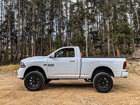 Lifted Single Cab, Ram Single Cab, Ram Rt, Truck Builds, Dodge Ram Diesel, 2017 Ram 1500, 2014 Ram 1500, Single Cab Trucks, Red Rocket