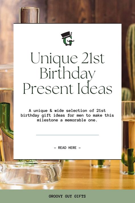 It's that age when he's a full adult but still part of him stays a kid at heart. Make his landmark birthday extra special with unique gifts for 21 year old men from Groovy Guy Gifts. Explore our best gifts for men that combine practicality and style - perfect to wear or display in his own place or office! Shop now for the perfect gift and be sure that your recipient will be proudly telling his friends about you. #giftsformen #bestgiftsformen Male 21st Birthday Ideas Gift, 21 Year Old Gift Ideas, Men’s 21st Birthday Present, 21st Birthday Present Ideas For Guys, 21st Gift Ideas For Guys, Guy 21st Birthday Ideas Gift, 21st Birthday Ideas Gifts Male, Boys 21st Birthday Gift Ideas, 21 Year Old Birthday Gifts For Guys