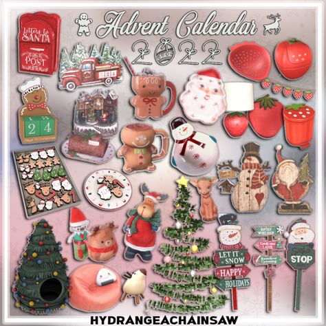 Christmas Advent Calendar 🎄🎁� - The Sims 4 Download - SimsFinds.com Advent Calendar 2022, Sims 3 Custom Content, Sims 4 Seasons, Sims Packs, Christmas Furniture, Free Sims 4, Calendar 2022, Sims4 Clothes, The Sims 3