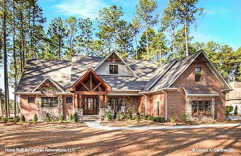 Drake House, Open Concept House Plans, Craftsman Ranch, Floor Plans Ranch, Craftsman Exterior, Ranch House Plan, Ranch Style House Plans, Architectural Design House Plans, Craftsman House Plan