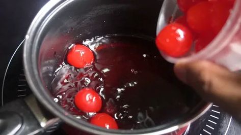 How to Glaze Cherries (with Pictures) - wikiHow Cherry Glaze, Glazed Cherries, Cherry Pitter, Gravy Sauce, Frozen Cherries, Whoopie Pies, Fresh Cherries, Maraschino Cherry, Christmas Treats