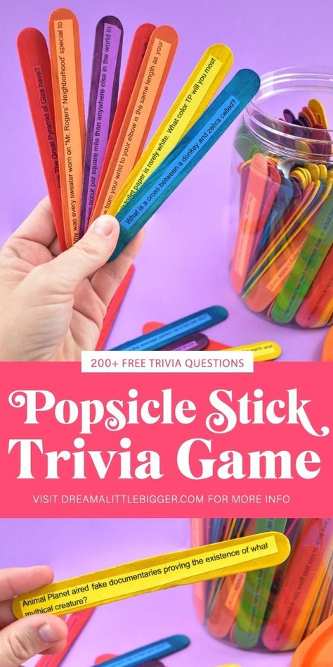 English Fair Ideas, Diy Trivia Game, Games For Elderly Activities, Trivia Game Ideas, Wellness Games, Free Trivia Questions, Ece Activities, Stick Game, Space Activity