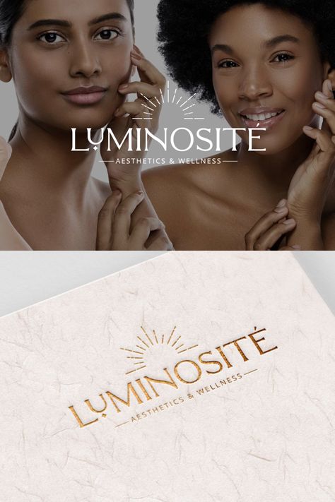 Check out our rebrand for med spa client, Luminosite. For the logo design we went with a timeless, clean, and premium wordmark and sun symbol. We chose a modern serif font with french inspiration, class, and character that helps to reflect a luxe european escape for their target market. Services included: WordPress Web Design, Wireframes, Brand Discovery, Brand Identity, Logo Design, and Brand Guidelines. Med Spa Logo, Med Spa Design, Luxurious Logo, Hair Logo Design, Spa Logo Design, Wellness Branding, Makeup Logo Design, Serif Logo, Sun Symbol