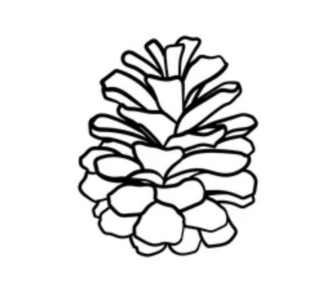 Pine Cone Drawing, Cone Template, Drawing Black, White Stock, Stencil Designs, Pine Cone, White Art, Linocut, Pine Cones