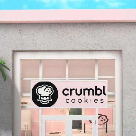 Crumble Cookie Bloxburg Build, Crumbl Cookies Bloxburg, Shop In Bloxburg, Bloxburg Crumbl Cookie, Coastal Bloxburg, Cookies House, Roblox Design, Modern Suburban House, Bloxburg Interior