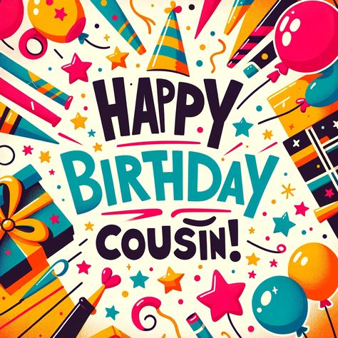 Celebrate your cousin's special day with our lively collection of happy birthday cousin wishes! 🎉👫 Whether you've grown up together like siblings or reunite joyfully at family gatherings, these wishes are perfect to show just how much you treasure the bond.#HappyBirthdayCousin #CousinCelebration #FamilyBirthdays #CousinConnections #BirthdayWishes #KinshipCheer #FamilyFun #CousinLove #SharedMemories #BirthdayBonds Happy Birthday Wishes Cousin, Birthday Cousin, Happy Birthday Calligraphy, Happy Birthday Cousin, Happy Birthday Clip Art, Romantic Birthday Wishes, Birthday Party Images, Cousin Birthday, Birthday Clips