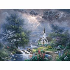 Sweet Hour Of Prayer, Sunsout Puzzles, Larger Piece Jigsaw Puzzles, Country Church, Shape Puzzles, 500 Piece Jigsaw Puzzles, Powerful Images, 500 Piece Puzzles, Landscape Scenery