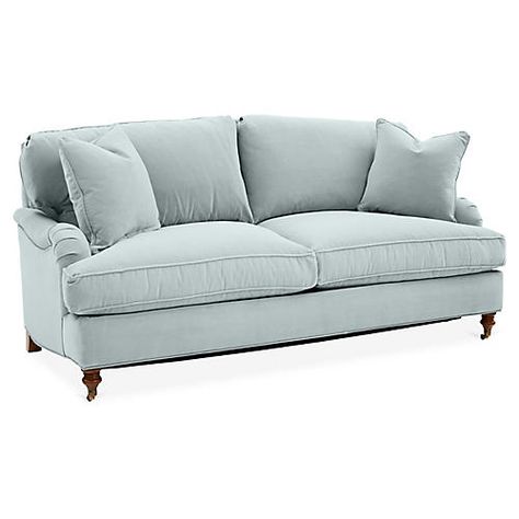 Brooke 2-Seat Sofa, Seafoam Crypton Queen Size Sleeper Sofa, Neutral Sofa, Blue Couch, Blue Velvet Sofa, Affordable Modern Furniture, Settee Sofa, Blue Sofa, Settee, Velvet Sofa