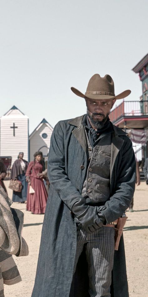 Cowboy Outfit Men, The Harder They Fall, Lakeith Stanfield, Western Artwork, Black Cowboys, Cowboy Aesthetic, Cowboys Men, Black Cowboy, Cowboy Outfits