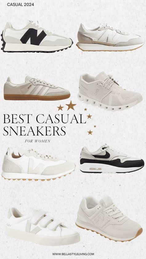 Popular Women Shoes, Trendy Women Sneaker, Spring Outfits 2024 With Sneakers, It Girl Shoes 2024, Cutest Sneakers Women, Women Footwear Casual, Trendy Shoes 2024 Women, Spring Shoes 2024 Women, Sneakers Spring Summer 2024