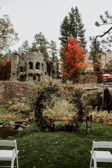 October Wedding at Dunafon Castle | Project Floral October Vibes, Castle Project, Spooky October, Dark Romantic, Ceremony Flowers, Floral Elements, Castle Wedding, October Wedding, Painted Pumpkins