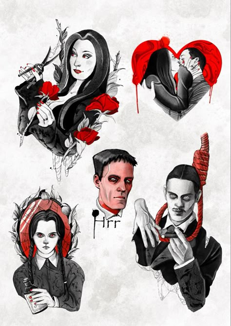 Addamsfamily| addamsfamilytattoo| addamsfamilytattooart| art| tattoo| tattooart| Adams Family Sleeve Tattoo, Addams Family Thing Tattoo, Adam’s Family Tattoo, Adams Family Tattoo, Addams Family Art, Addams Family Tattoo, Family Sleeve Tattoo, Charles Addams, Horror Tattoos