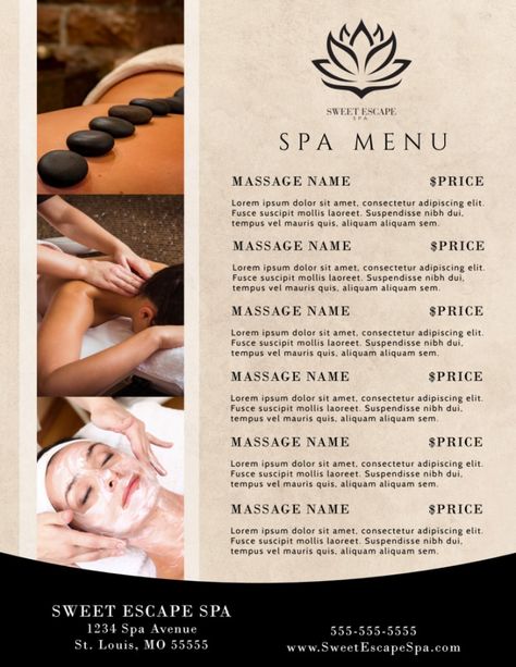 Example of beautiful spa menu template mycreativeshop massage menu template excel. Massage menu template, The majority of individuals do not realize how much thought and work goes into planning a menu for a brand new restaurant or re... Word Template Design, Spa Menu, Modern Spa, Booklet Template, Spa Prices, Menu Design Template, Spa Design, Spa Services, Template Ideas