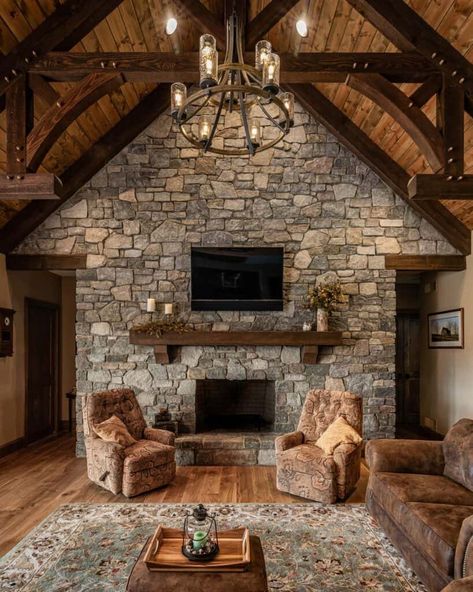 Stone Wall Living Room, Homestead Design, Quetzalcoatl Tattoo, Real Stone Veneer, Veneer Stone, Stone Walls Interior, Manufactured Stone Veneer, Natural Stone Fireplaces, Stone Accent Walls