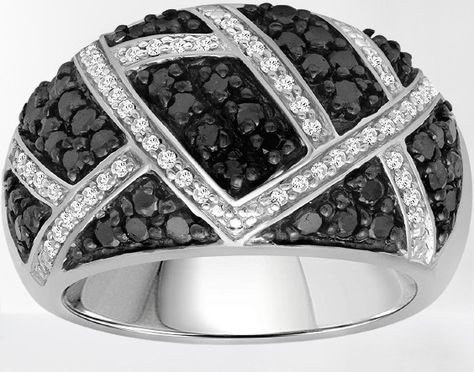 1- carat weight of black & white diamonds , this ring is extremely durable and ready to stand the test of time. this classy and stylish ring is ideal for any season and matches any style This sterling silver black & white diamond ring is graceful and elegant; every black and white diamond is placed with precision for an eye-catching flair.Your new 1 carat black & white diamond ring was crafted in polished sterling silver. The perfect gift for surprising her with a symbolic promise . Black White Diamond Ring, Diamond Ring For Women, Chic Rings, Silver Diamond Ring, White Diamond Ring, Stylish Rings, Black Diamond Ring, Dream Engagement, Women Diamond