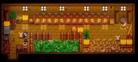 Stardew Valley Furnace, Stardew Farms, Barn Layout, Stardew Valley Layout, Stardew Valley Tips, Stardew Valley Farms, Valley Game, Star Valley, Coop Design