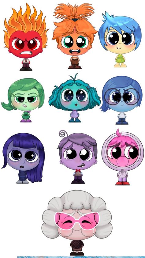 Disney Inside Out Characters, Inside Out 2 Stickers, How To Draw Inside Out Characters, Inside Out 2 Characters Drawing, Inside Out 2 Drawing, Inside Out Stickers, Inside Out Characters Drawings, Inside Out 2 Characters, Inside Out Cartoon