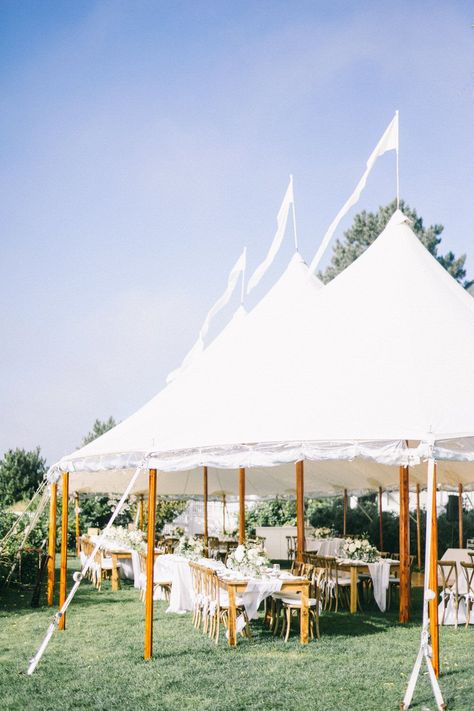 giant white tent covering at wedding reception Nantucket Micro Wedding, Kennebunkport Maine Wedding, Coastal Tent Wedding, Coastal Elegant Wedding, Maine Coastal Wedding, Coastal Backyard Wedding, Maine Wedding Ideas, White Candles Wedding, Starlight Wedding