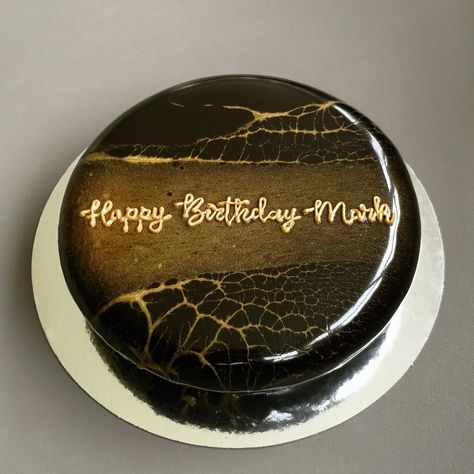 Dark chocolate sponge cake layered with chocolate mousse and spider web mirror glaze. Chocolate Mirror Glaze, Mousse Cakes, Mirror Cake, Chocolate Sponge Cake, Mirror Glaze, Chocolate Mousse Cake, Chocolate Sponge, Baking Company, Chocolate Glaze