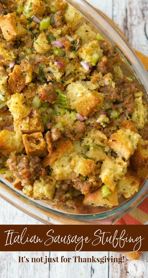 Italian Sausage Stuffing, Italian Thanksgiving, Homemade Italian Sausage, Sausage Stuffing Recipe, Bread Stuffing, Bread Dressing, Sausage Bread, Best Thanksgiving Side Dishes, Bread Sweet