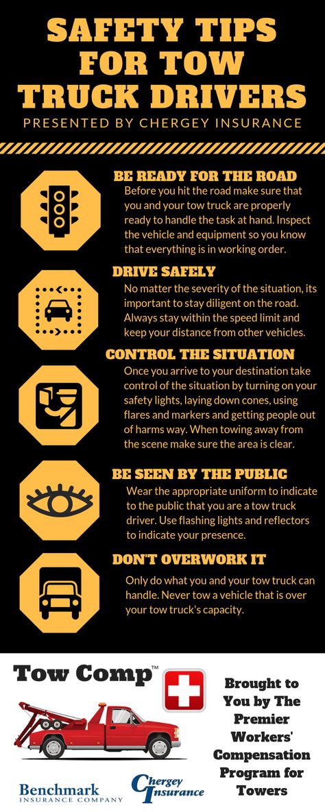 Safety Tips For Tow Truck Drivers - Towing Bee Safety Infographic, Motorcycle Towing, Tow Truck Driver, Emergency Binder, Towing Service, Speed Limit, Mini Trucks, Tow Truck, Truck Driver