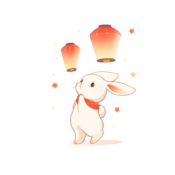 hand clipart,autumn clipart,bunny clipart,cartoon clipart,lantern clipart,festival clipart,cute rabbit,stand and look at the red lanterns,mid-autumn festival,cartoon,hand painted,element,solid color background,light texture icon,aigc,ai painting,ai Bunny Lantern, Lantern Clipart, Cartoon Elements, Lantern Painting, Red Lanterns, Bunny Clipart, Hand Clipart, Logo Cloud, Autumn Clipart