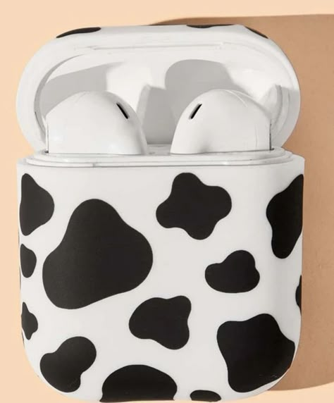 Cow Things Products, Cow Print Bedroom, Cow Print Things, Cow Print Stuff, Earphones Aesthetic, Airpods Aesthetic, Headphone Aesthetic, Aesthetic Airpods, Airpods Headphones