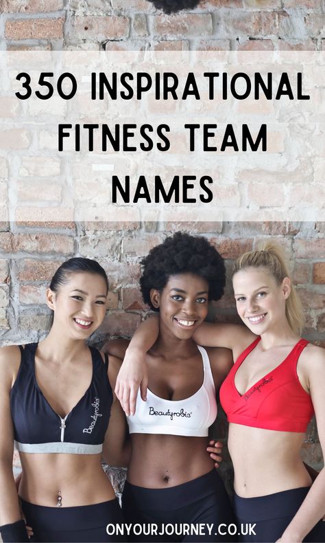 Workout Group Names Ideas, Fitness Studio Names Ideas, Fitness Group Names, Gym Names Creative, Pilates Name Ideas, Team Names Ideas Inspirational, Fitness Team Names, Gym Name Ideas, Fun Team Names