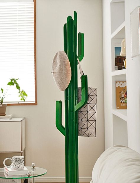 Coat Hanger Bedroom, Entryway Ideas Maximalist, Practical Design Ideas, Unique Coat Rack, Cool Coat Rack, Art Green, Powder Coated, Metal Interior, Coat Stand