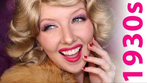 1930 Makeup Look, Makeup Infographic, 1930’s Makeup, 1930 Makeup, Period Makeup, 30s Makeup, 1930s Makeup, 1940s Makeup, 1960s Makeup