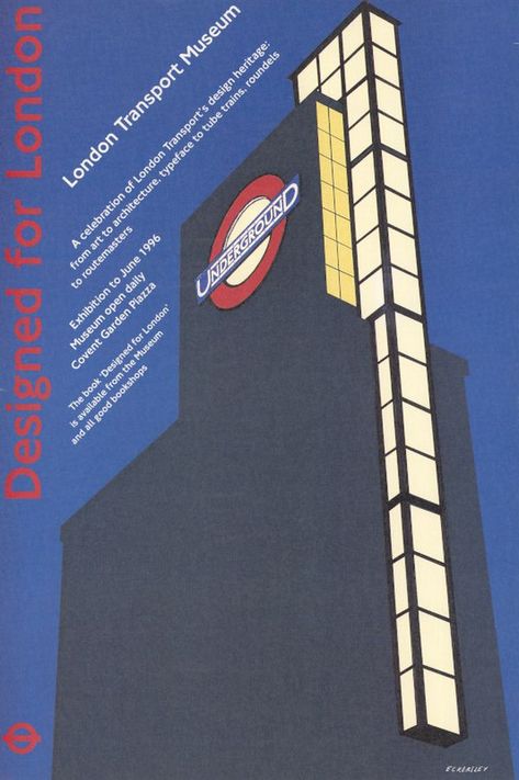 Tom Eckersley, Tube Train, English Posters, London Transport Museum, Transport Museum, Graphic Shapes, Transportation Poster, London Architecture, London Transport