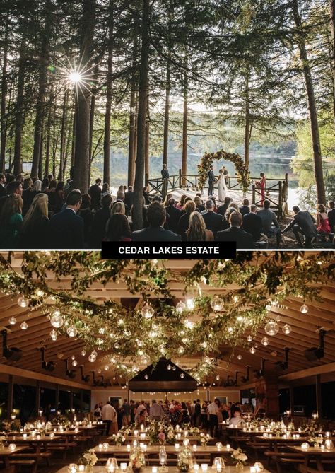 Top 26 Coolest Places to Get Married in the United States - Green Wedding Shoes Cedar Lake Estate Wedding, Wv Wedding Venues, New York State Wedding Venues, Cedar Lakes Estate, Cedar Lakes Estate Wedding, Wedding Venues Usa, Beautiful Places To Get Married, Estate Wedding Venues, Wedding Bali