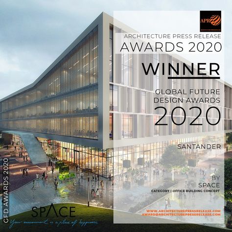 Santander by Space Winner of Global Future Design Awards 2020 @space_mex #architecture #design #interiordesign #architect #sbarchitects #construction #house #architectural Architecture Competition Winner, Winners Poster Design, Student Awards Certificates, Award Poster, Construction House, Architecture Competition, Building Concept, Student Awards, Architecture Awards