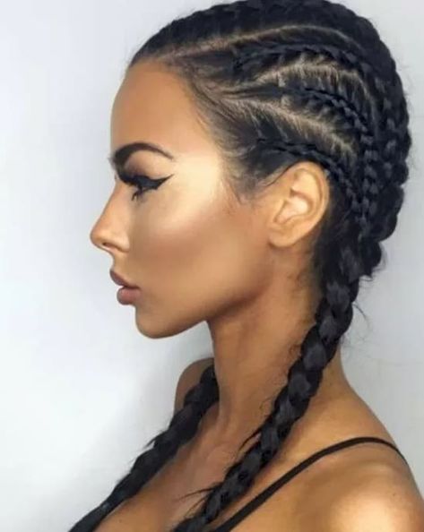 21 Glamorous Braided Hairstyles That White Girls Love Boxer Braids Hairstyles, Tight Braids, Boxer Braids, Fest Outfits, Festival Hair, Box Braids Hairstyles, Hair Dos, Copic, Braid Styles