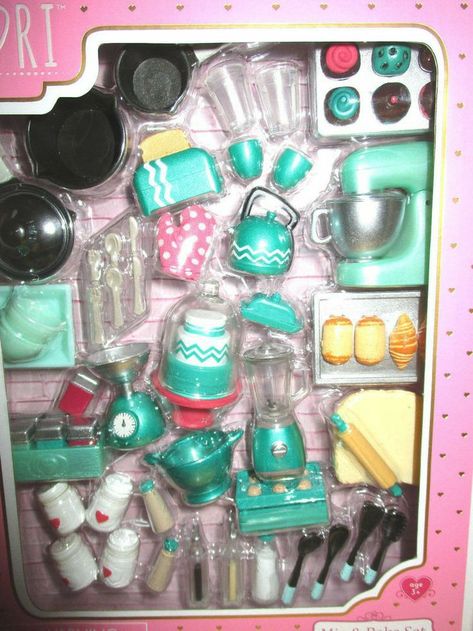 American Doll Accessories, American Girl Doll Room, American Girl Doll Sets, American Girl Doll Food, Barbie Playsets, Accessoires Barbie, American Girl Doll House, American Girl Doll Furniture, American Girl Doll Diy