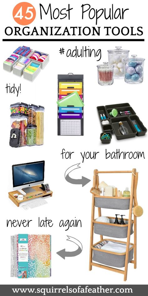 Awesome organization tools! I bought like 5 things off of this list; great tips for decluttering and organizing. #organization #organizationtips #declutter #declutterandorganize #squirrelsofafeather Organizing Knick Knacks, Amazon Organization Must Haves, Organize Tips, Tips For Decluttering, Decluttering And Organizing, Sink Organization, Stay Sane, Konmari Method, Apartment Organization