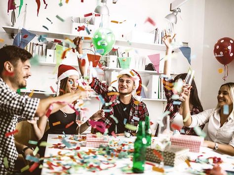 Holiday office party etiquette. Corporate Event Ideas, Party Etiquette, Table Party, Office Holiday Party, Holiday Party Ideas, Office Parties, Office Party, Office Table, Event Ideas