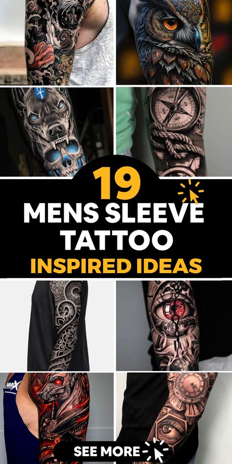 Explore a range of unique and contemporary sleeve tattoo designs for men in 2024. Find inspiration from a carefully selected collection featuring intricate geometric patterns, bold tribal motifs, and more. Stand out with your next ink masterpiece by browsing through our gallery now!