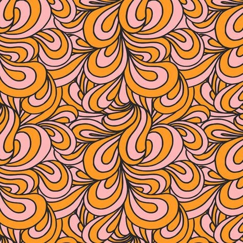 Retro Paisley 70er Muster von der kleinen fummelhummel auf stoffn.de stoffn rosa orange bunt 60er Tapete Textildesign Stoffdesign Stoff diy nähen fabric fabriclove Blumen Schleifen Mädchen Kinder Sandra Thissen stoffn Tumblr Iphone Wallpaper, Tangle Patterns, Zen Doodle, Surface Textures, Textures Patterns, Tangled, Ibiza, Cool Pictures, Paisley