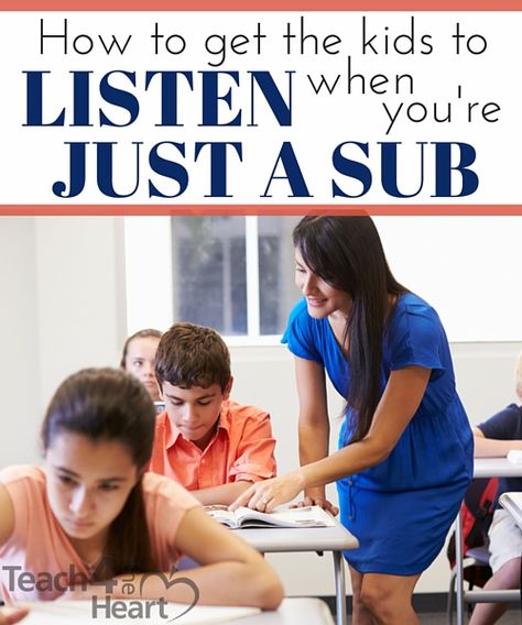 Substitutes, I don’t have to tell you that you have a unique and challenging job, especially when it comes to classroom management. I reader recently emailed with a great question: “How do I get st… Substitute Teacher Resources, Substitute Teacher Activities, Substitute Teacher Tips, Subbing Ideas, Guest Teacher, Teaching Character, Substitute Teaching, Teacher Activities, Classroom Management Tips